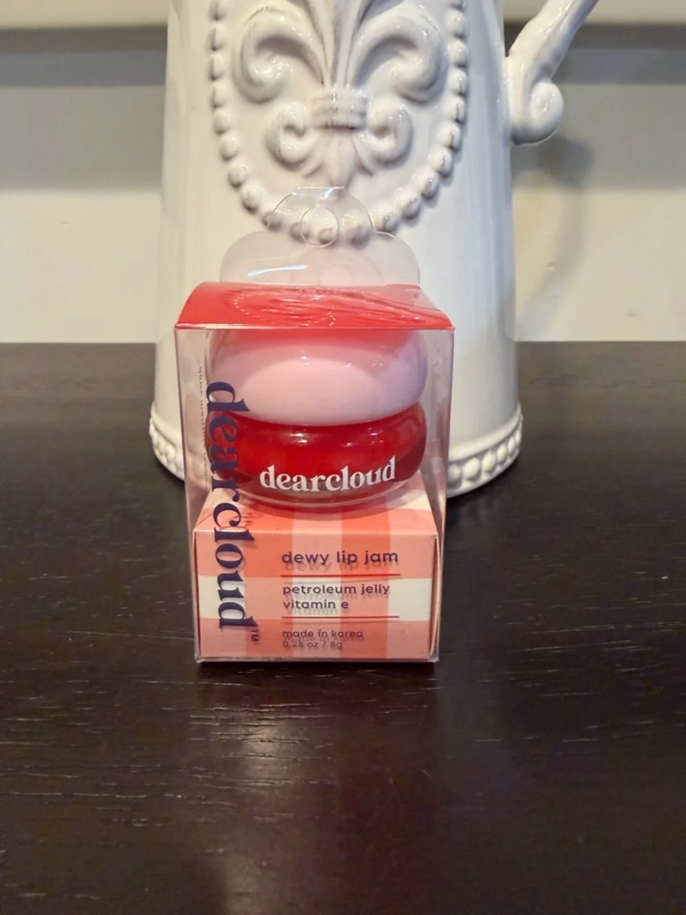 dearcloud Dewy Lip Jam – Hydrating Lip Balm & Gloss with Vitamin E, Deep Cherry - Picture 2 of 5